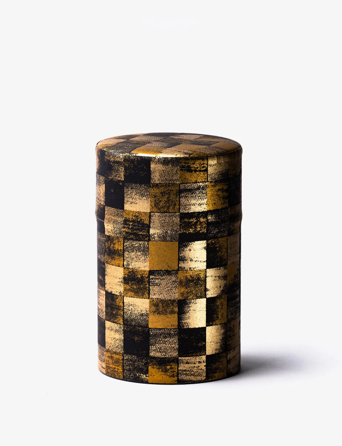 Shikaku - boîte à thé papier washi motif damier noir 100g<DAMMANN Frères Best